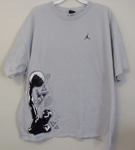 Mens Gray Michael Jordan Short Sleeve T Shirt Size XXL - £19.71 GBP