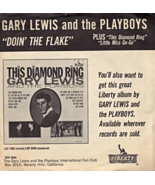 Gary Lewis &amp; The Playboys 45 RPM Record -Doing The Flake, This Diamond Ring - $57.22 MXN