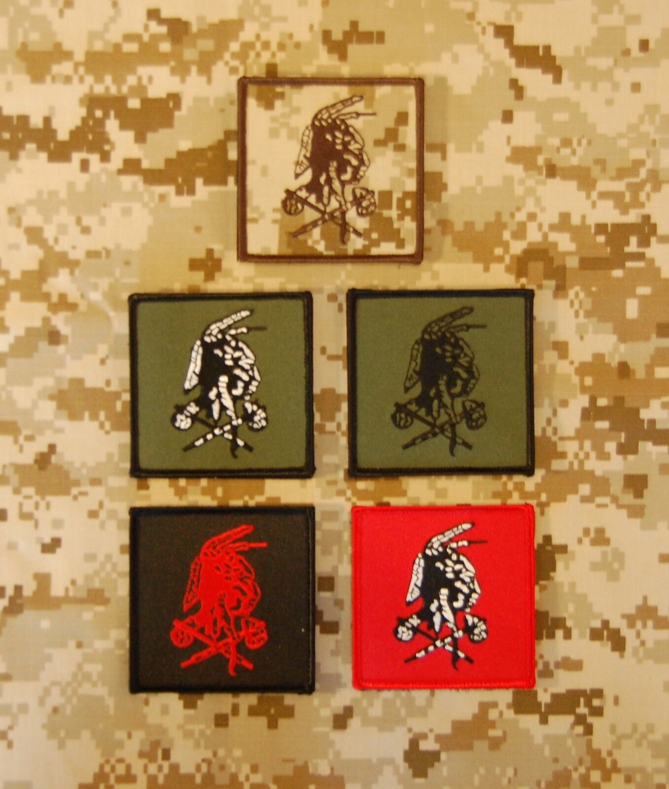 NSWDG Red Squadron Deluxe Shooter 5 Patch Set Seal Team Six DevGru Red ...