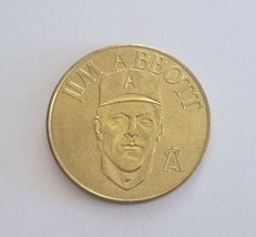 N) 1990 Bandai Sport Stars Collector Coin - Jim Abbott - California Angels - $5.93