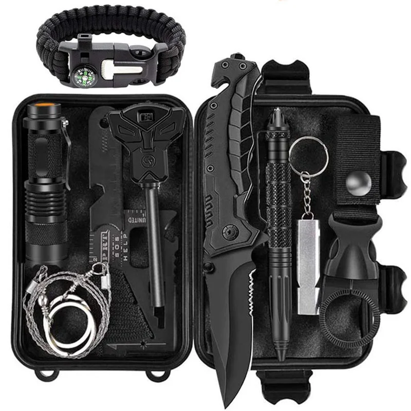 Multifunction Outdoor Adventure Survival Kit SOS Emergency First Aid Kit - £34.42 GBP
