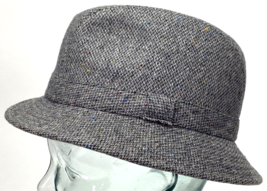 Burberry 100% Wool Men’s Fedora Hat Made In Italy -Grey - M - 6 3/4 - £91.90 GBP