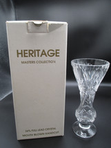 Vintage 24% Lead Crystal Bud Vase Hand Cut Mouth Blown Heritage Masters Imperial - £15.20 GBP