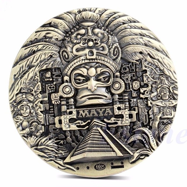 Mayan Aztec Calendar Souvenir Prophecy Commemorative Coin - $18.90