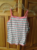 roxy girl striped pink top size medium - £15.72 GBP