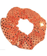 Orange Sequin Dots Hair Scrunchie Scrunchies by Sherry Confetti Dot - £5.47 GBP