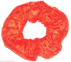 Orange Panne Velvet Hair Scrunchie Scrunchies by Sherry Ponytail Holder Tie - $6.99