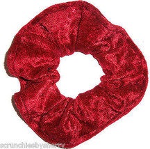 Burgundy Panne Velvet Hair Scrunchie Scrunchies by Sherry Ponytail Holder  - $6.99