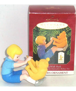 Disney Winnie Pooh Christopher Robin Hallmark Ornament Playing 1999 Vint... - £19.63 GBP