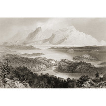 Garromin Connemara Ireland Drawn by Whbartlett Engraved by R Wallis From... - $38.81