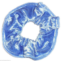 Periwinkle Blue Panne Hair Scrunchie Scrunchies by Sherry Ponytail Holder  - $6.99