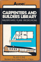Audels Carpenters and Builders Library Buliders Math, Plans, Specifications - $8.00