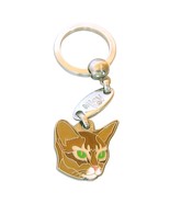 Pet ID tag with custom engraved text, Abyssinian cat - £16.82 GBP