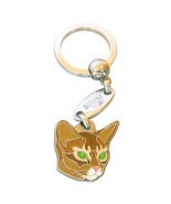 Pet ID tag with custom engraved text, Abyssinian cat - $21.51