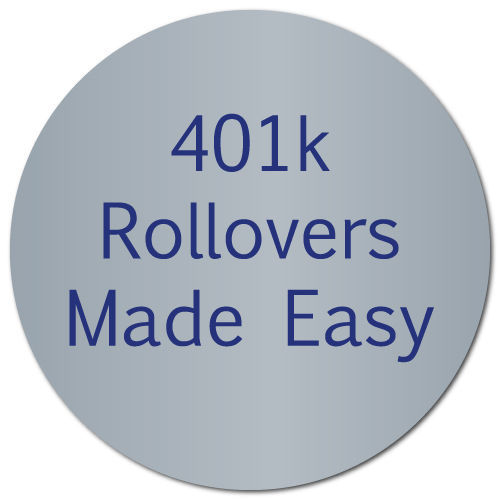 401k Rollovers Made Easy, 1 in Circle, Silver Foil, Roll of 50 - $9.69