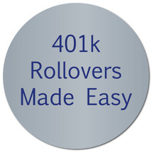 401k Rollovers Made Easy, 1 in Circle, Silver Foil, Roll of 100 - $13.89