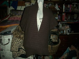 Twelfth Street By Cynthia Vincent Lovely Chocolate Cashmere Cardigan Size L - £19.47 GBP