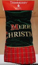 Christmas Tree Skirt 48&quot;Diameter Trimmerry Dark Green ShopKo Merry Chris... - £30.66 GBP