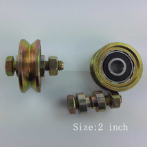 2 Pack 2&quot; Sliding Gate Roller V Groove Wheel w/ 6201RS Bearing M10X45 Bolts - $38.70