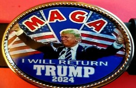TRUMP 2024 Epoxy Belt Buckle - MAGA I WILL RETURN ! - NEW! - $277.05 MXN