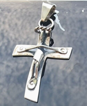 Vintage Handmade 925 Sterling Silver Cross - £44.09 GBP