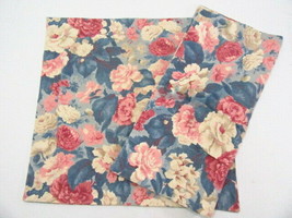 Luxury Country Floral Blue Multi 2-PC 14-inch Square Pillow Covers - £25.57 GBP