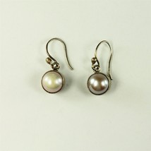 ✅ Pair Jewelry Pierced Earrings Sterling Silver 925 Dangle Faux Pearl - £6.97 GBP