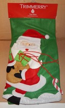 Christmas Tree Skirt 48&quot; Diameter Trimmerry Santa ShopKo 89H - £23.17 GBP
