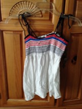 roxy girl red white blue camisole top size medium - £12.63 GBP