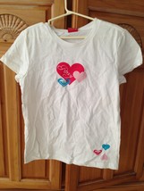 roxy girl short sleeve roxy hearts top size medium - £12.60 GBP