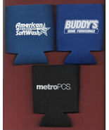 (3) new Can Koozies: metroPCS/Buddy&#39;s/American Softwash - £2.21 GBP