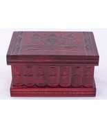 Secret Key HANDCRAFTED WOODEN Magic Jewelry Puzzle Money Box Cherry Red ... - £47.42 GBP