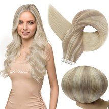 Full Shine Blonde Tape in Extensions 18 Inch Remy Tape in Hair Extension... - $31.68