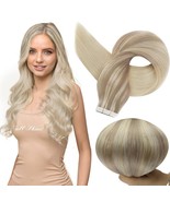 Full Shine Blonde Tape in Extensions 18 Inch Remy Tape in Hair Extension... - €27,19 EUR