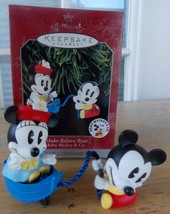 1998 Disney/Hallmark Make-Believe Boat Baby Mickey Co. Ornament - £15.98 GBP
