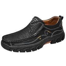 New Men Loafers High Quality Men&#39;s shoes Leather Casual Shoes Waterproof Work Sh - £73.95 GBP