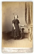 Antique CDV Circa 1870s Maltby &amp; Co.  Beautiful Young Girl London United Kingdom - £7.49 GBP