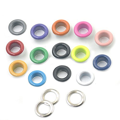 Bluemoona 50 sets - 6mm Grommets Eyelets Leathercraft Shoes Belt Bag Cloth Canva