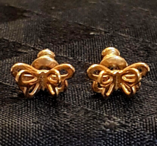 Butterfly Pierced Earrings Nickel Free Hypo Allergenic Light Weight Gold Plated - £15.76 GBP
