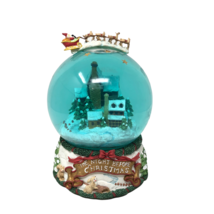 VTG Fitz &amp; Floyd Night Before Christmas Waterball w/Music Santa Claus Reindeer - £77.86 GBP