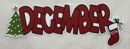 December Title Die Cut Embellishment Scrapbook - £2.55 GBP