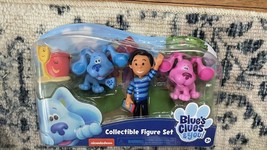 Blue&#39;s Clues &amp; You Collectible 4-Pack Figurine Stave Blue Magenta Vintage Toys - £10.86 GBP