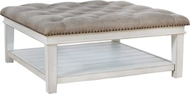 Signature Design By Ashley Kanwyn French Country Upholstered Sq.Are, Whitewash - £335.90 GBP