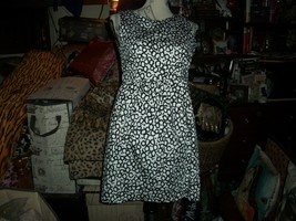 ZARA BASIC Sassy Black Onyx+Porcelain White Moroccan Dress Size M - £12.45 GBP