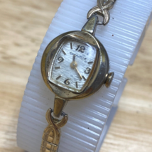 VTG Caravelle-Bulova Hand Wind Swiss Watch Lady Gold Tone Stretch Band Cocktail - £21.43 GBP