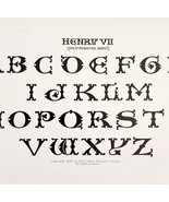 Henry VII Westminster Font Example 1899 Victorian Craft Drawing Ephemera... - $27.22 CAD