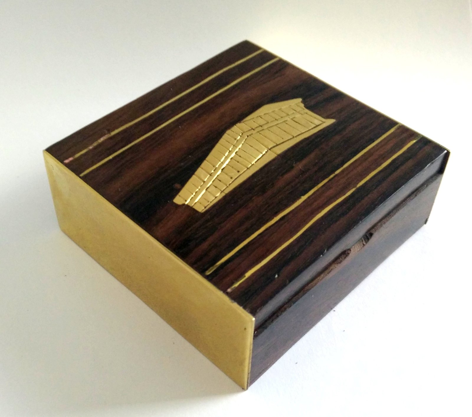 Handmade Greek Wooden Wood Box with The Parthenon Acropolis / 3