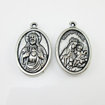 100pcs of Sacted Heart and Virgin of Carmel Medal Charm Pendant - $25.22