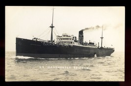 bf448 - UK Cargo Ship - Manchester Brigade , built 1918 - postcard B Fei... - $3.81