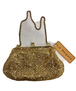 La Regale Gold Sequins Fully Lined Chain Strap Evening Hand Bag NWT - £27.25 GBP